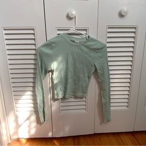 Artzia mint green crop top